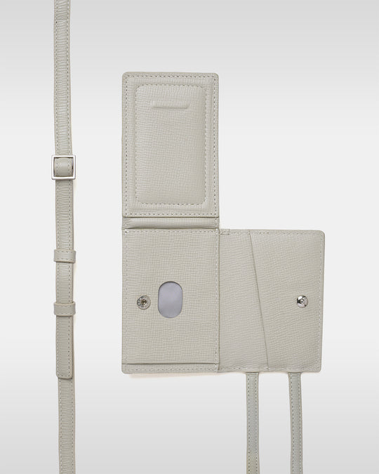 Adjustable Leather Strap Accessory - White Beige