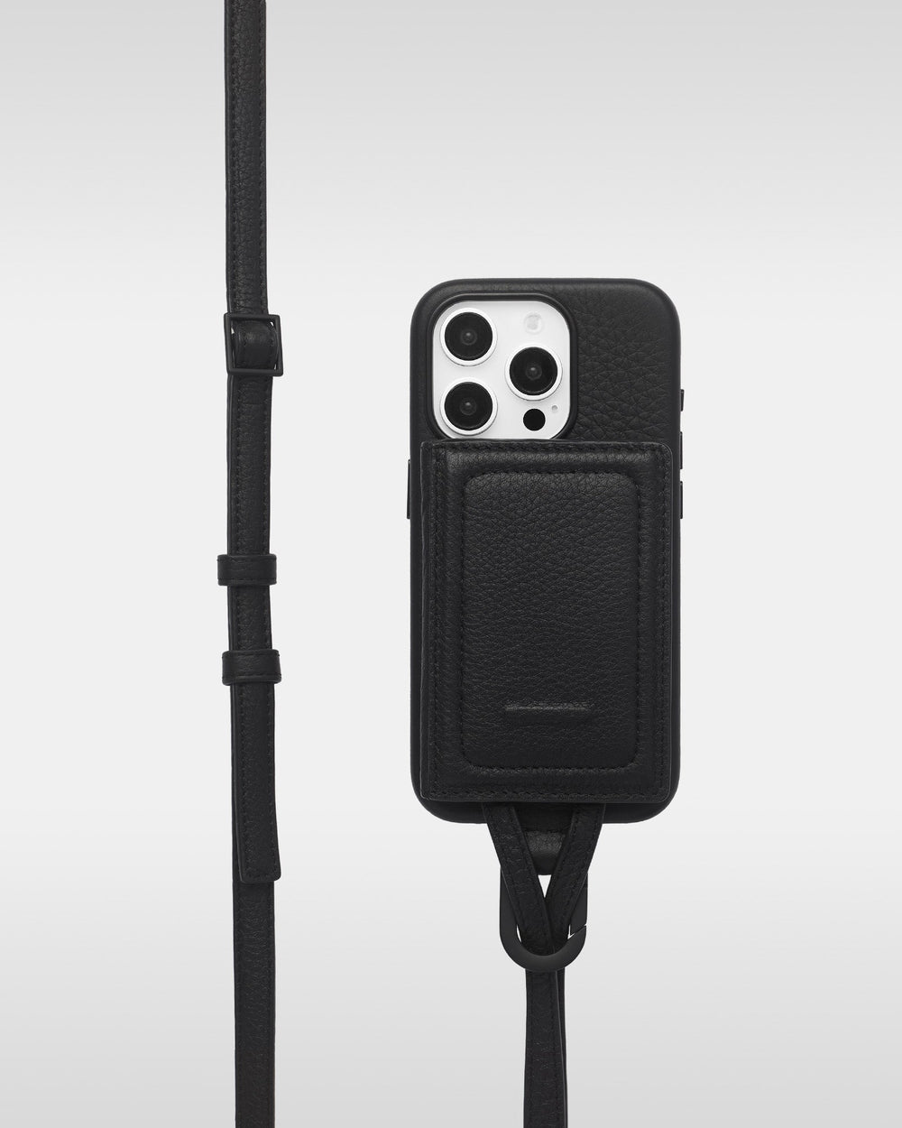 Magsafe iPhone Case + Adjustable Crossbody Accessories Set - Black