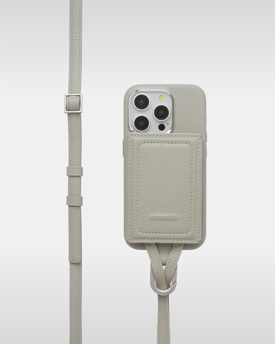 Magsafe iPhone Case + Adjustable Crossbody Accessories Set - White Beige